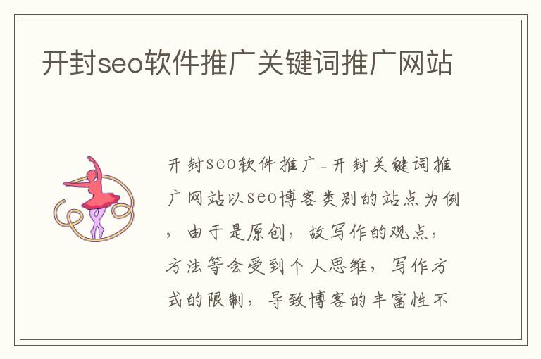 开封seo软件推广关键词推广网站