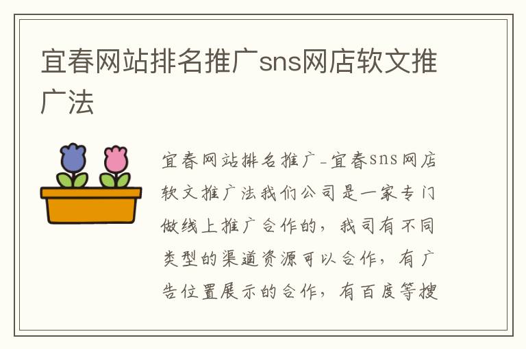宜春网站排名推广sns网店软文推广法